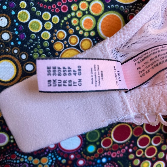 -Dobreva lace balconette bra unlined sheer push up bra 36E light pink pastel - Picture 15 of 16